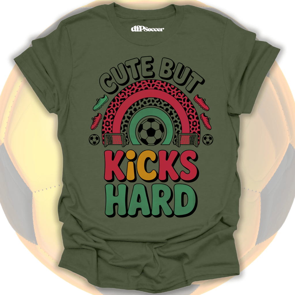 Kicks Hard Soccer T-Shirt