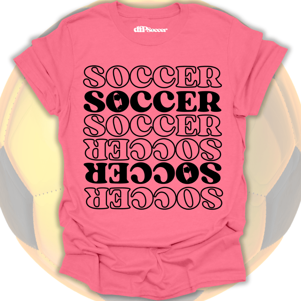 Soccer Pattern Grid T-Shirt